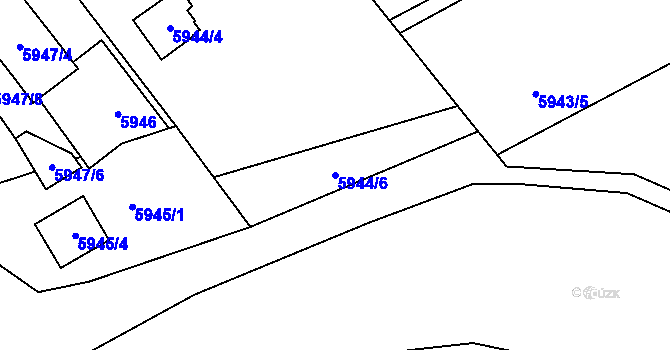Parcela st. 5944/6 v KÚ Prostějov, Katastrální mapa