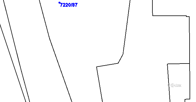 Parcela st. 7220/13 v KÚ Prostějov, Katastrální mapa