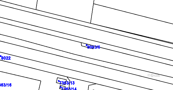 Parcela st. 8063/6 v KÚ Prostějov, Katastrální mapa