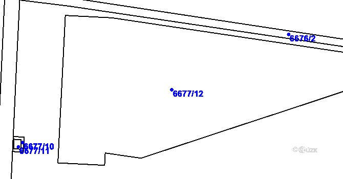 Parcela st. 6677/12 v KÚ Prostějov, Katastrální mapa