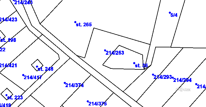 Parcela st. 6/2 v KÚ Prostějovičky, Katastrální mapa