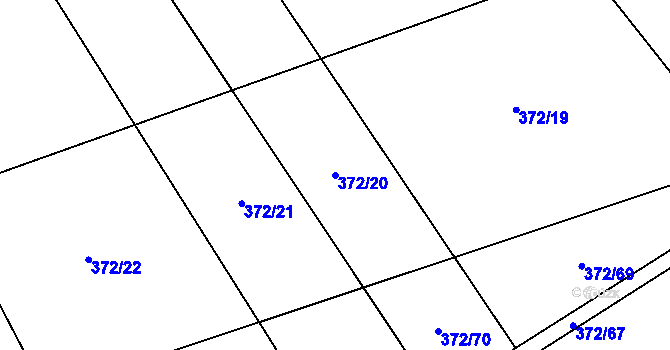 Parcela st. 372/20 v KÚ Prostějovičky, Katastrální mapa