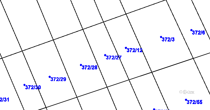 Parcela st. 372/27 v KÚ Prostějovičky, Katastrální mapa
