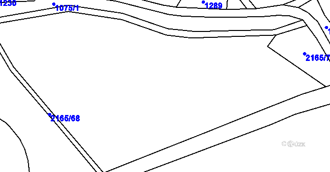 Parcela st. 2165/36 v KÚ Prostiboř, Katastrální mapa