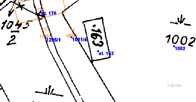 Parcela st. 163 v KÚ Heřmanice u Králík, Katastrální mapa