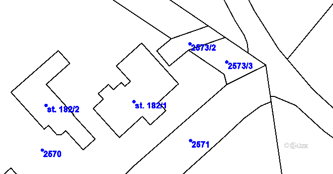 Parcela st. 717/73 v KÚ Prostřední Lipka, Katastrální mapa