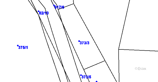 Parcela st. 373/3 v KÚ Prostřední Poříčí, Katastrální mapa