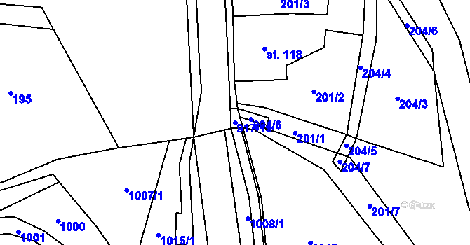 Parcela st. 917/19 v KÚ Prostřední Poříčí, Katastrální mapa