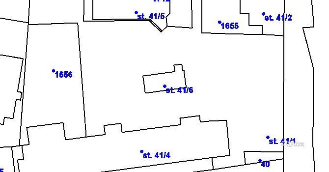 Parcela st. 41/6 v KÚ Protivanov, Katastrální mapa