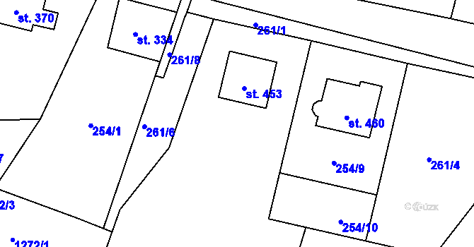 Parcela st. 254/8 v KÚ Protivanov, Katastrální mapa