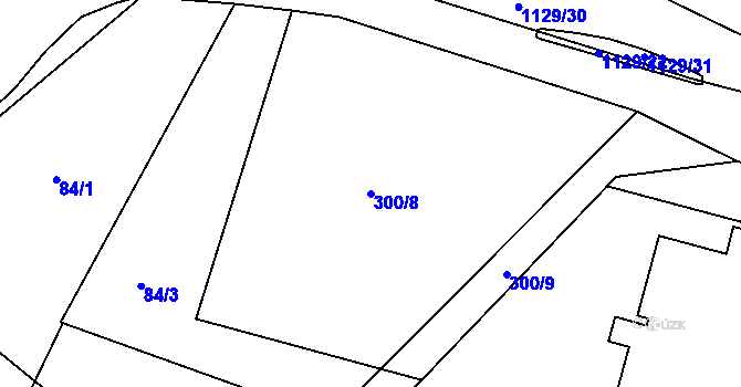 Parcela st. 300/8 v KÚ Protivanov, Katastrální mapa