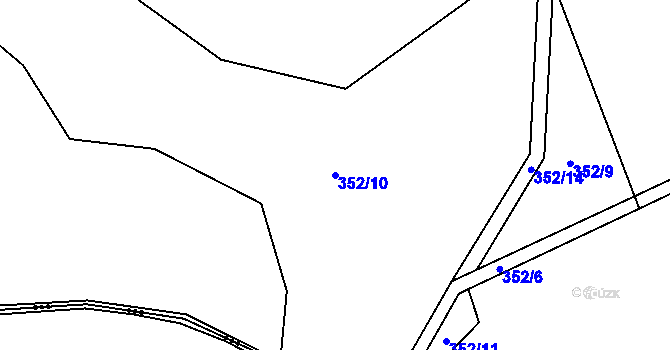 Parcela st. 352/10 v KÚ Protivanov, Katastrální mapa