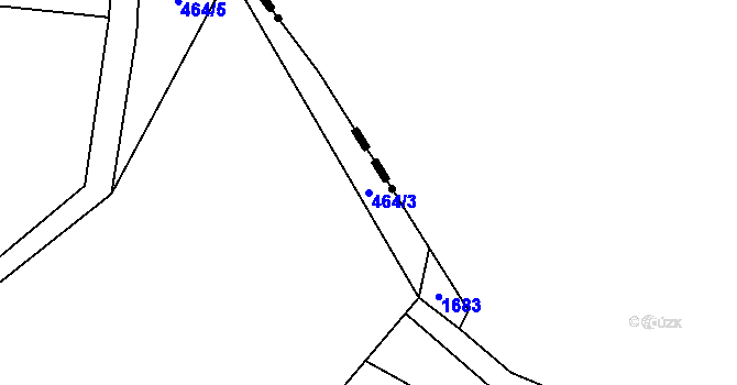 Parcela st. 464/3 v KÚ Protivanov, Katastrální mapa