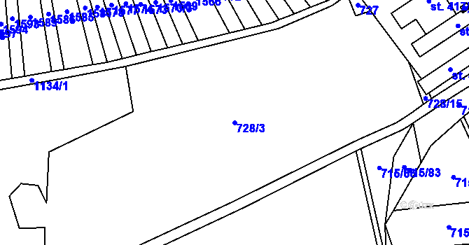 Parcela st. 728/3 v KÚ Protivanov, Katastrální mapa