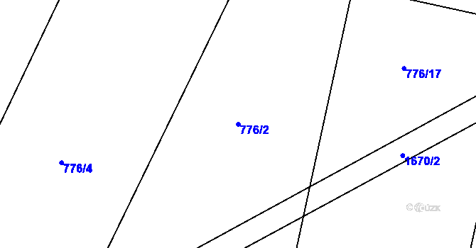 Parcela st. 776/2 v KÚ Protivanov, Katastrální mapa