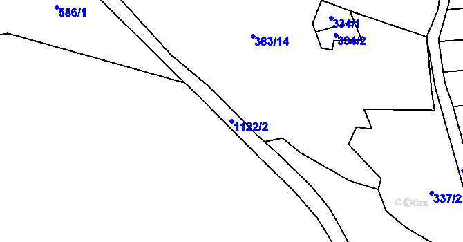 Parcela st. 1122/2 v KÚ Protivanov, Katastrální mapa