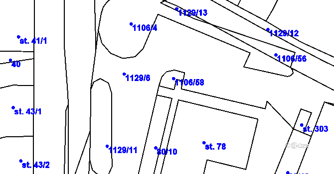 Parcela st. 80/8 v KÚ Protivanov, Katastrální mapa