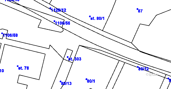 Parcela st. 1129/14 v KÚ Protivanov, Katastrální mapa