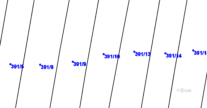 Parcela st. 391/10 v KÚ Protivanov, Katastrální mapa