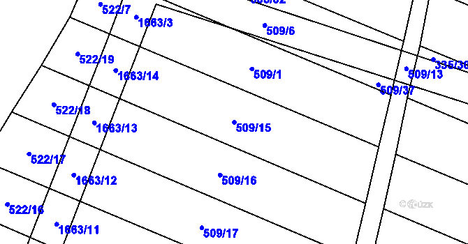 Parcela st. 509/15 v KÚ Protivanov, Katastrální mapa