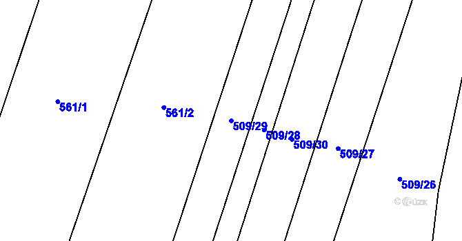 Parcela st. 509/29 v KÚ Protivanov, Katastrální mapa