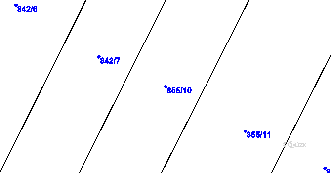 Parcela st. 855/10 v KÚ Protivanov, Katastrální mapa