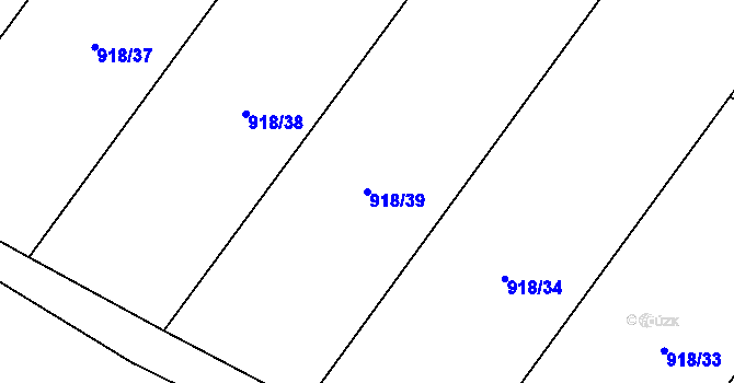 Parcela st. 918/39 v KÚ Protivanov, Katastrální mapa
