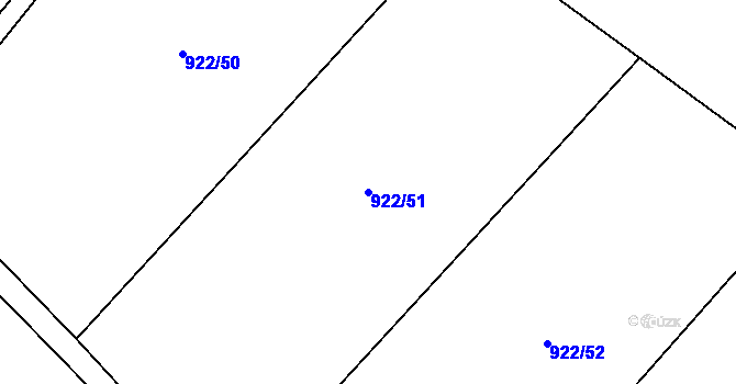 Parcela st. 922/51 v KÚ Protivanov, Katastrální mapa