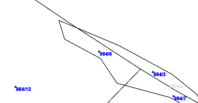 Parcela st. 984/6 v KÚ Protivanov, Katastrální mapa