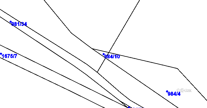Parcela st. 984/10 v KÚ Protivanov, Katastrální mapa