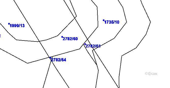 Parcela st. 2782/61 v KÚ Protivín, Katastrální mapa