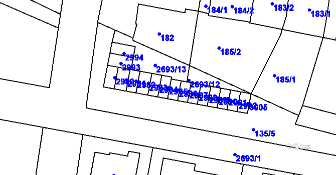 Parcela st. 2985 v KÚ Protivín, Katastrální mapa