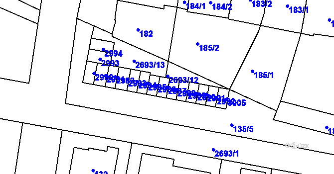 Parcela st. 2987 v KÚ Protivín, Katastrální mapa