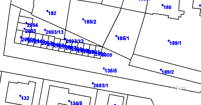 Parcela st. 3005 v KÚ Protivín, Katastrální mapa