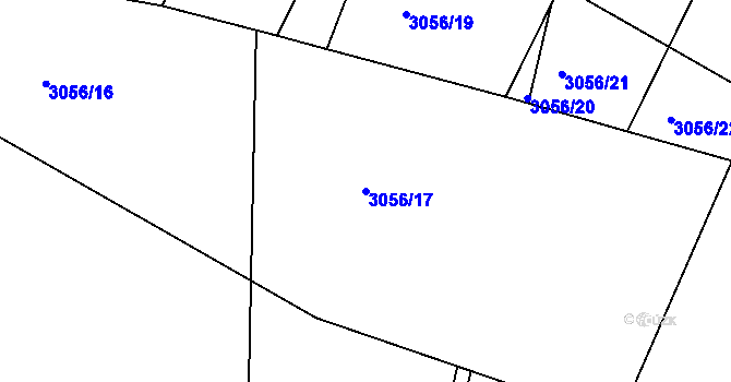 Parcela st. 3056/17 v KÚ Protivín, Katastrální mapa