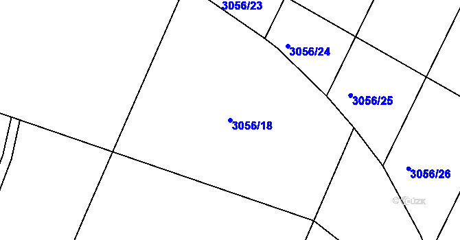 Parcela st. 3056/18 v KÚ Protivín, Katastrální mapa