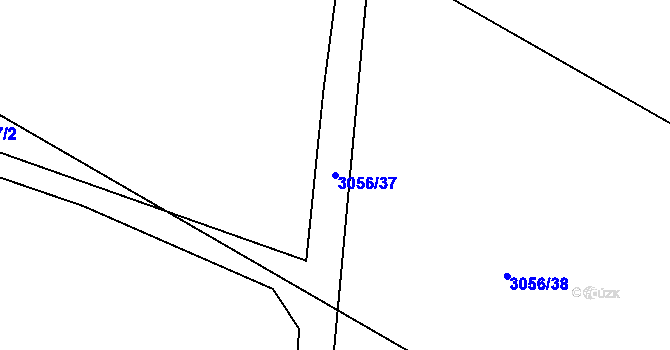 Parcela st. 3056/37 v KÚ Protivín, Katastrální mapa