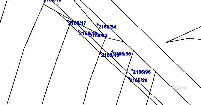 Parcela st. 2165/19 v KÚ Protivín, Katastrální mapa
