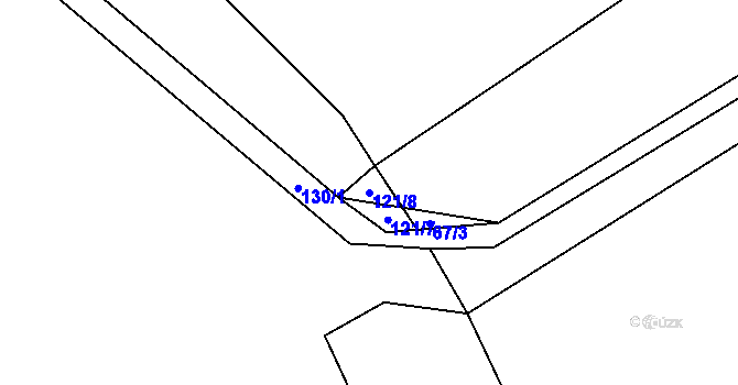 Parcela st. 121/8 v KÚ Provodín, Katastrální mapa