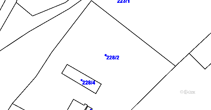Parcela st. 228/2 v KÚ Provodín, Katastrální mapa