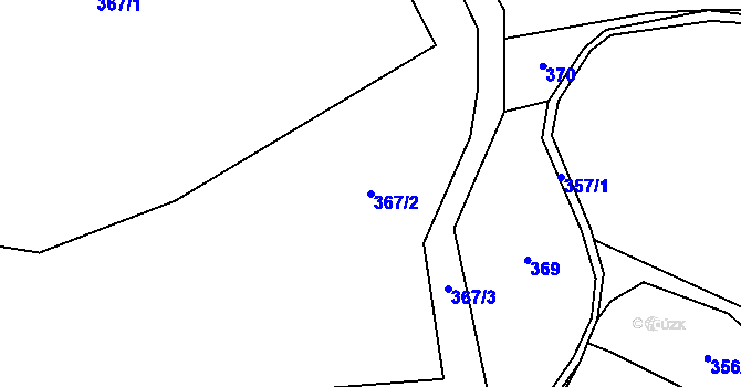Parcela st. 367/2 v KÚ Provodín, Katastrální mapa