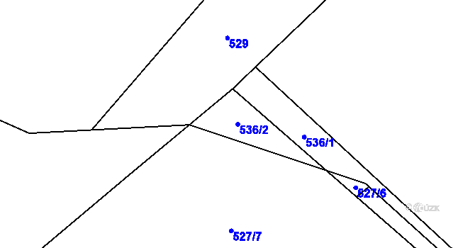 Parcela st. 536/2 v KÚ Provodín, Katastrální mapa
