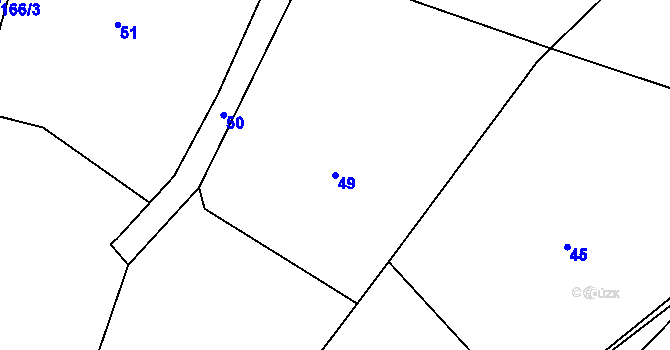 Parcela st. 49 v KÚ Provodov, Katastrální mapa