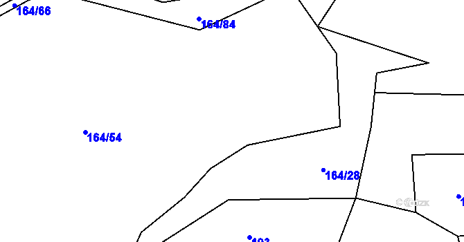 Parcela st. 164/3 v KÚ Provodov na Moravě, Katastrální mapa