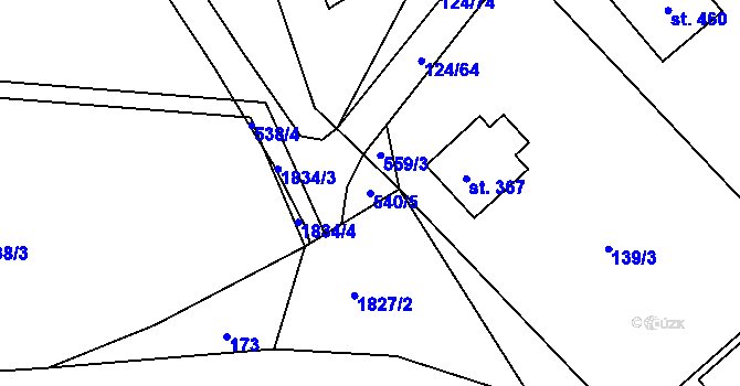 Parcela st. 540/5 v KÚ Provodov na Moravě, Katastrální mapa