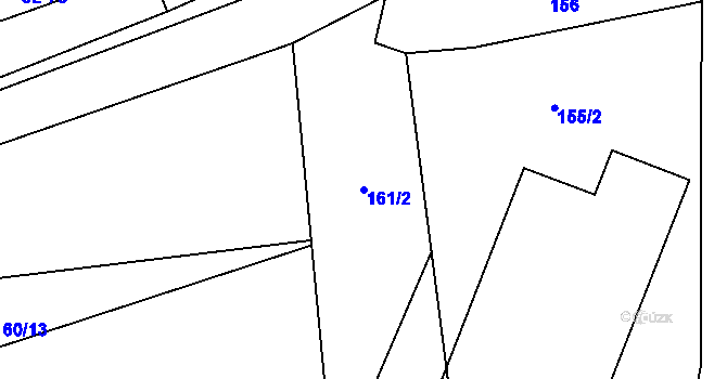 Parcela st. 161/2 v KÚ Provodovice, Katastrální mapa