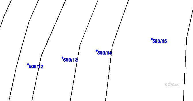 Parcela st. 500/14 v KÚ Provodovice, Katastrální mapa