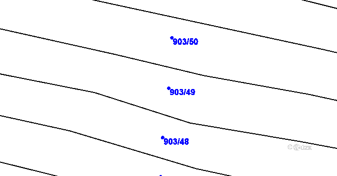 Parcela st. 903/49 v KÚ Prštice, Katastrální mapa