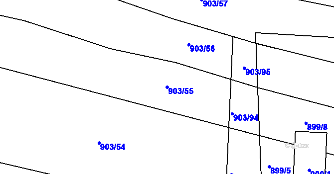 Parcela st. 903/55 v KÚ Prštice, Katastrální mapa