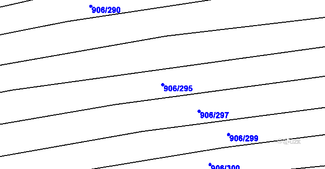 Parcela st. 906/295 v KÚ Prštice, Katastrální mapa